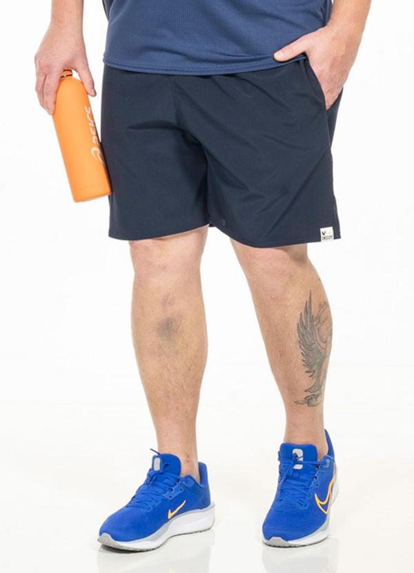 Bermuda Plus Size com Bolso Azul