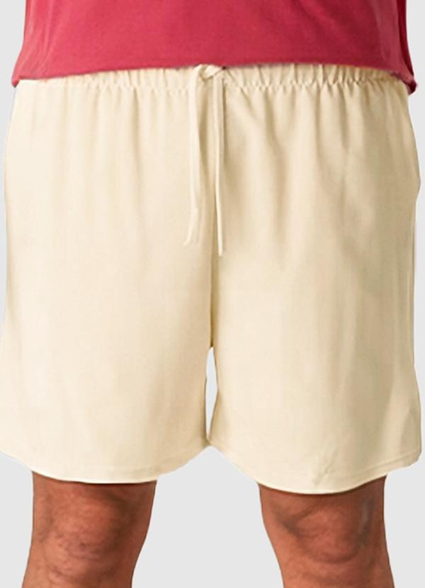 Vista 2 Bermuda Slim em Microfibra Off White Malwee Malwee