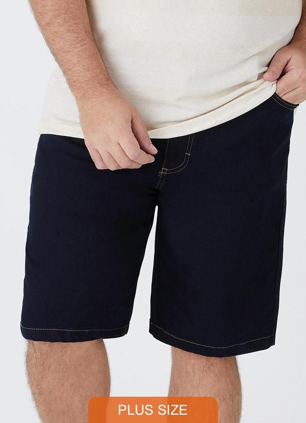Bermuda Tradicional em Jeans Stretch Plus Azul Es