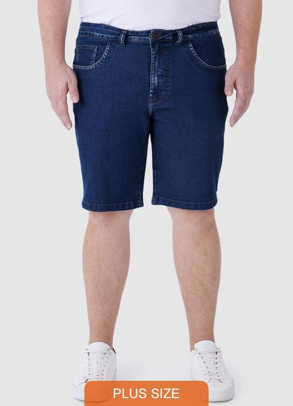 Bermuda Tradicional em Jeans Stretch PlusAzul