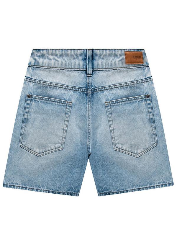 Vista 2 Shorts Azul Claro Reto Jeans Masculino Enfim Enfim