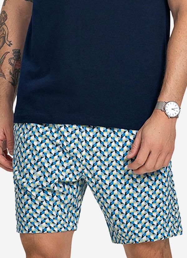 Shorts Masculino Microfibra Azul