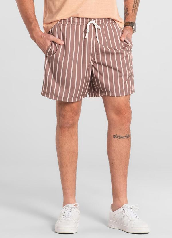 Shorts Masculino Microfibra Marrom