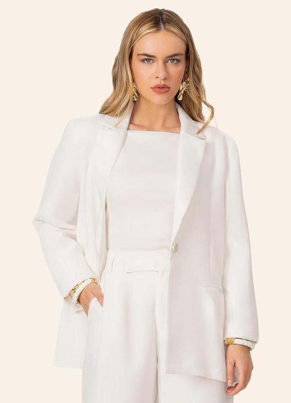 Blazer Feminino em Soft Linho Bege