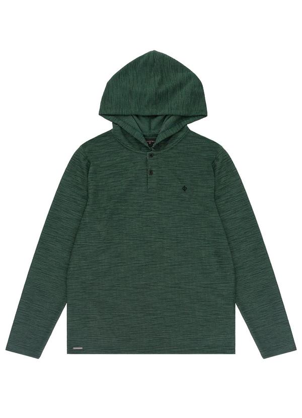 Blusão Masculino com Capuz Maquinetado Verde