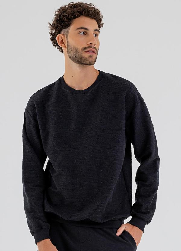 Blusão Masculino em Moletom Preto