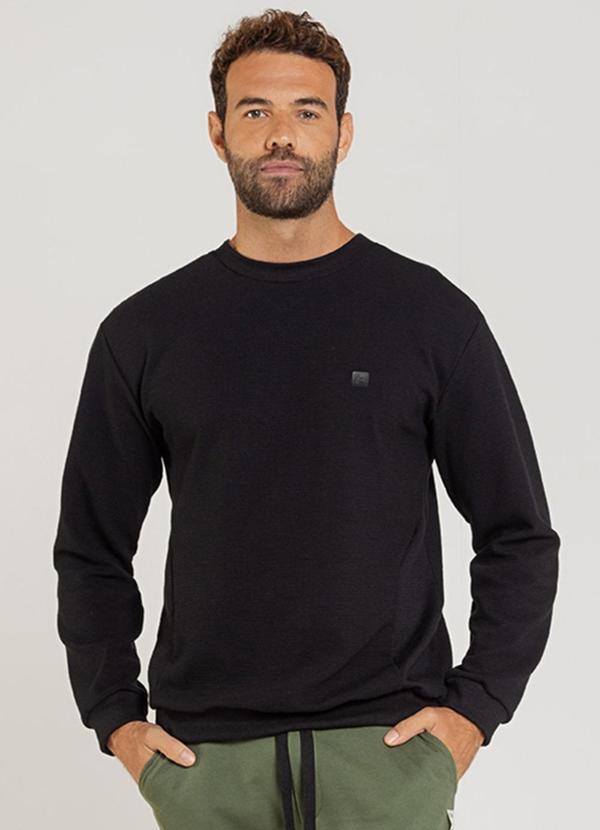 Blusão Masculino em Moletom Preto