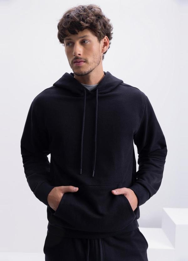 Blusão Masculino em Moletom Preto