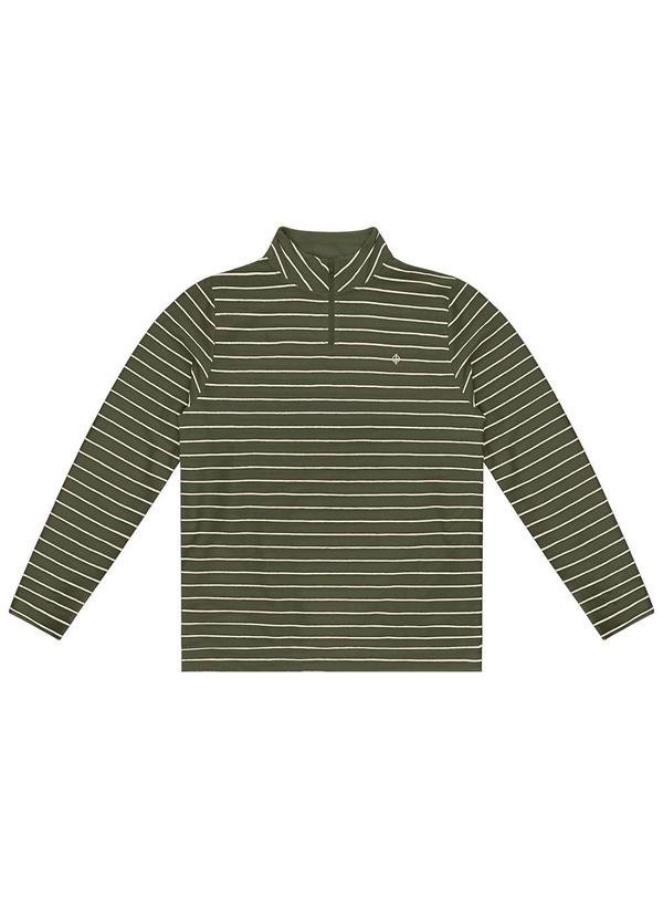 Blusão Masculino Moletinho Listrado Verde