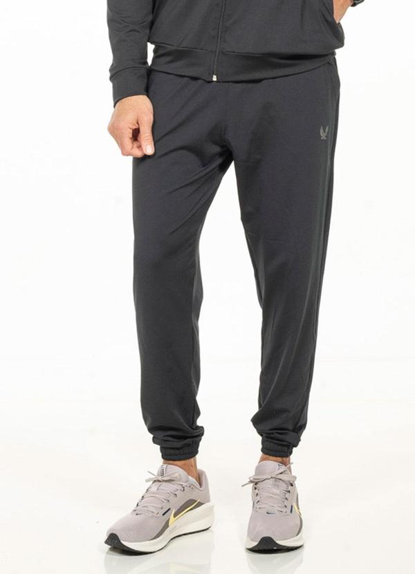 Calça com Estampa e Bolso Preto