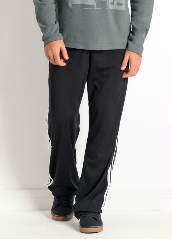 Vista 2 Calça Preta com Filetes Brancos nas Laterais Moda Pop Moda Pop
