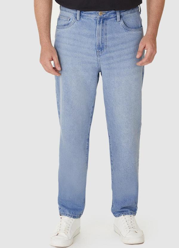 Vista 2 Calça Jeans Loose Fit Azul Claro Malwee Malwee