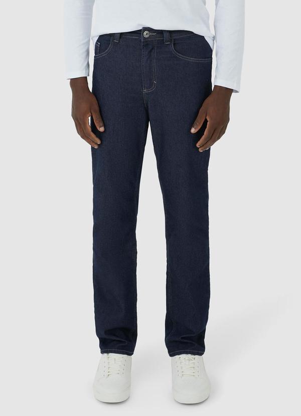Vista 2 Calça Tradicional Jeans Stretch Azul Malwee Malwee