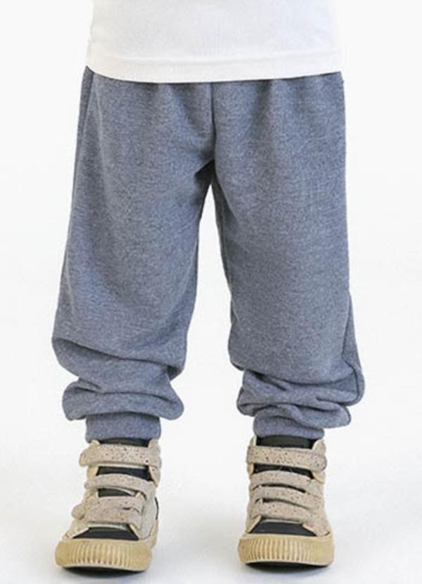 Vista 2 Calça em Moletinho Cinza Soft Bonni Soft Bonni