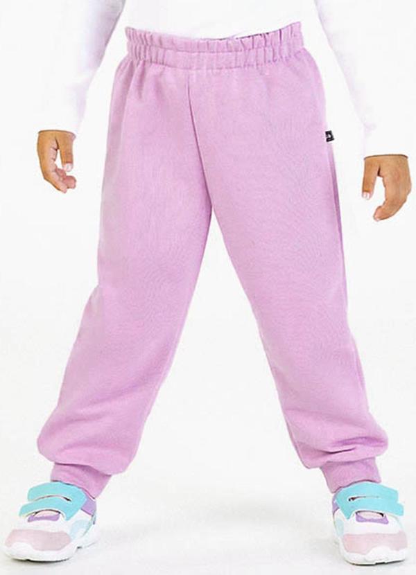Vista 2 Calça em Moletinho Roxo Soft Bonni Soft Bonni