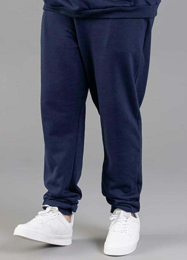Vista 2 Calça em Moletom Adulto Azul JUST BASIC JUST BASIC