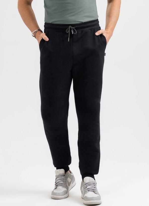 Calça em Moletom Preto