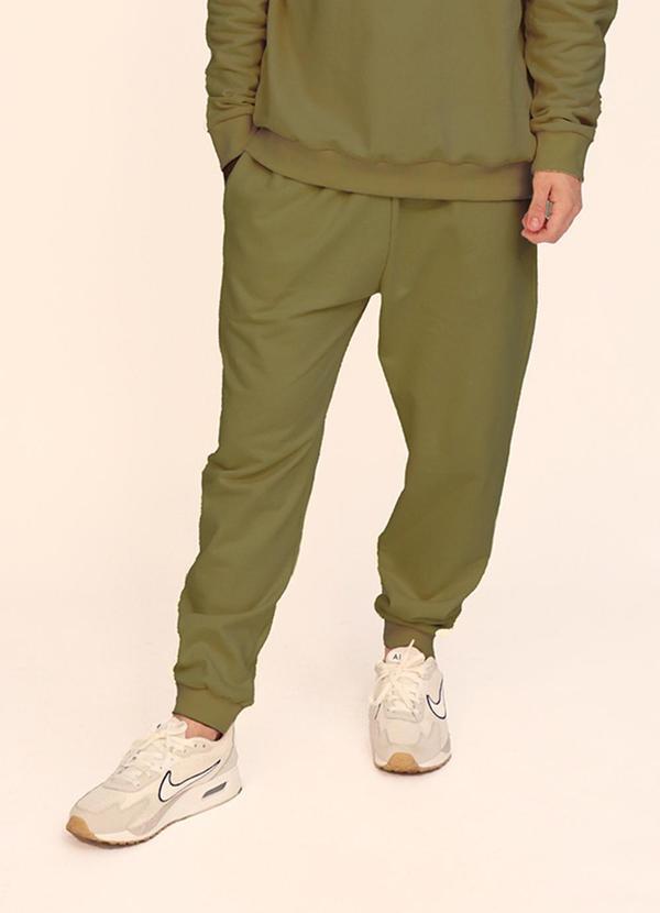 Calça Jogger Masculina com Punhos Verde