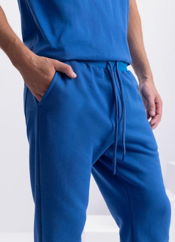 Calça Jogger Masculina em Moletom Azul