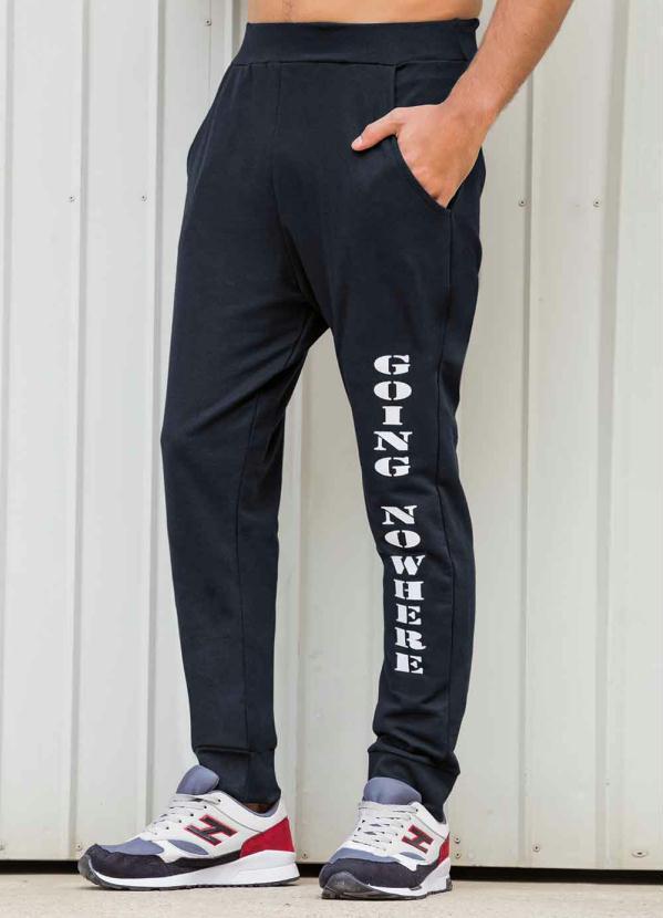 Calça Jogger Preta com Bolsos Frontais