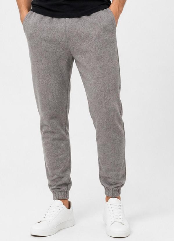 Calça Jooger Masculina Moletom Peluciado Cinza