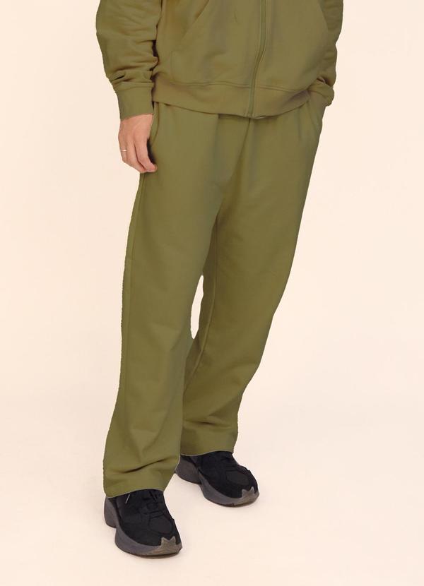 Calça Masculina de Moletom Peluciada Verde