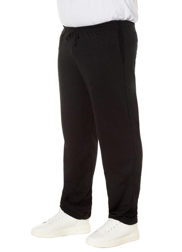 Calça Masculina de Moletom Plus Preto