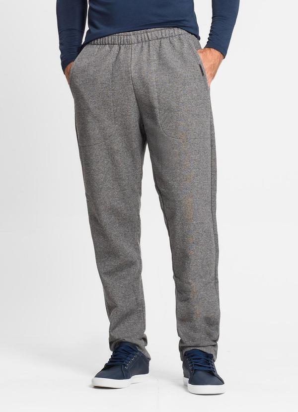 Vista 2 Calça Masculina em Moletom Cinza Diametro Diametro