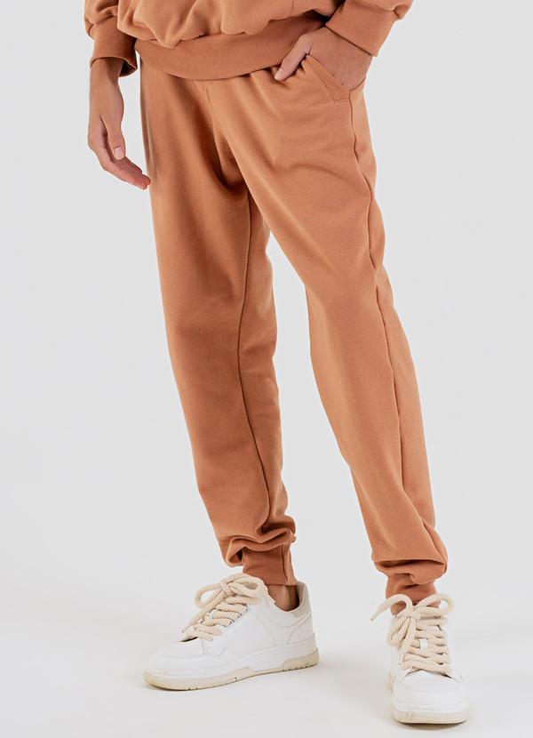 Calça Masculina em Moletom Marrom