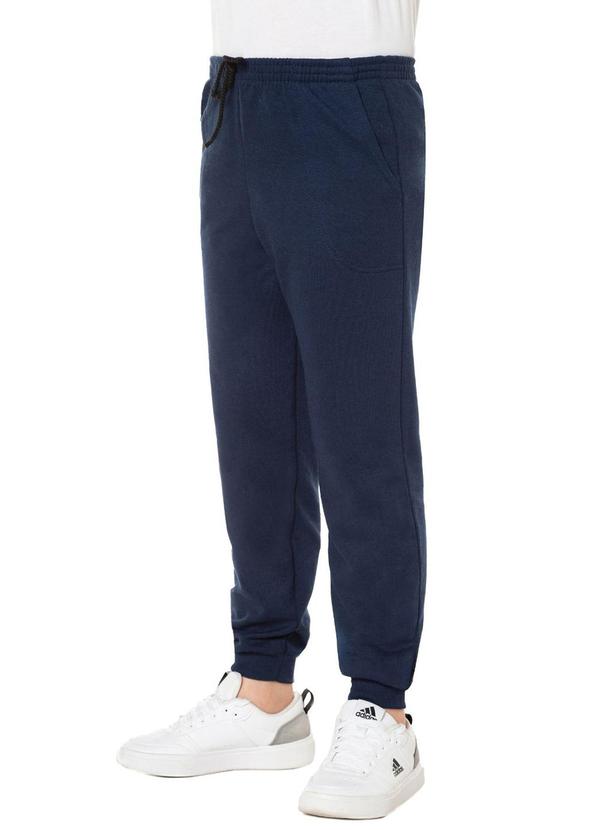Calça Masculina Jogger de Moletom Azul