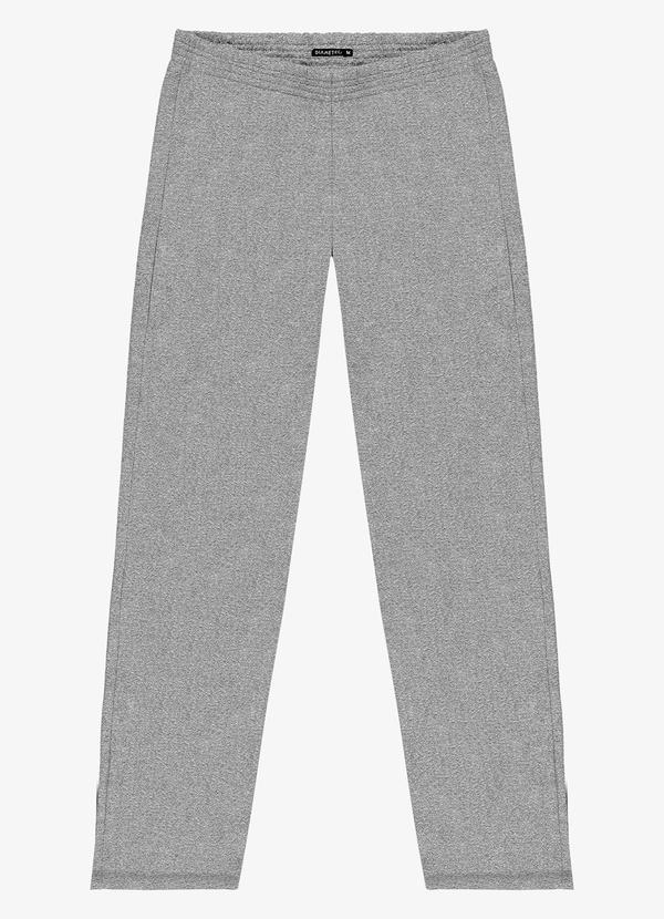 Calça Masculina Moletom Felpado Básico Cinza