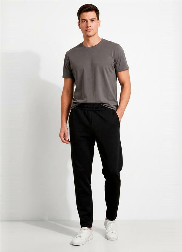 Calça Masculina Moletom Preto