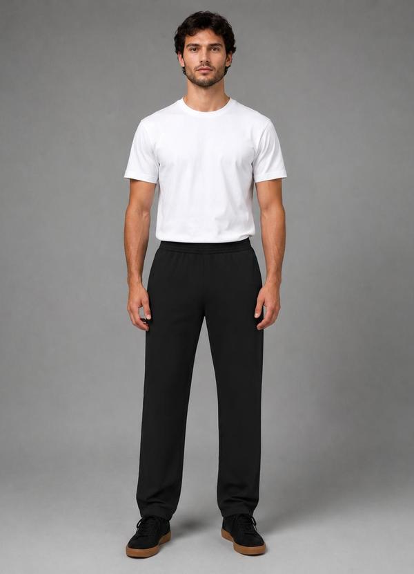 Calça Moletom Felpado Básico Preto