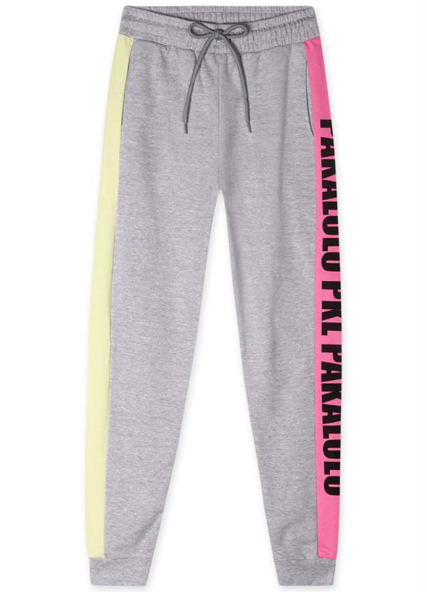 Vista 2 Calça Moletom Masculina Cinza Pakalolo Pakalolo