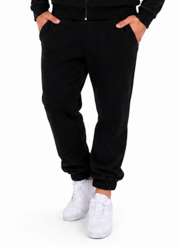 Calça Moletom Punho Elástico Preto