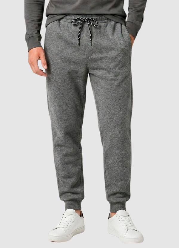 Calça Moletom Punho Ribana Cinza