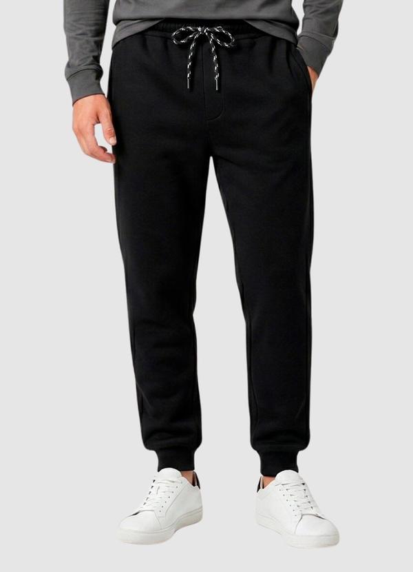 Calça Moletom Punho Ribana Preto