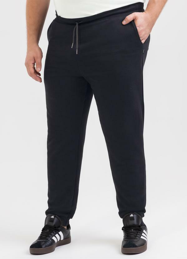 Calça Plus em Moletom Preto