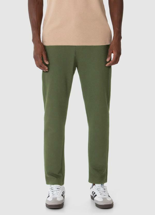 Calça Slim Masculina em Moletom Verde