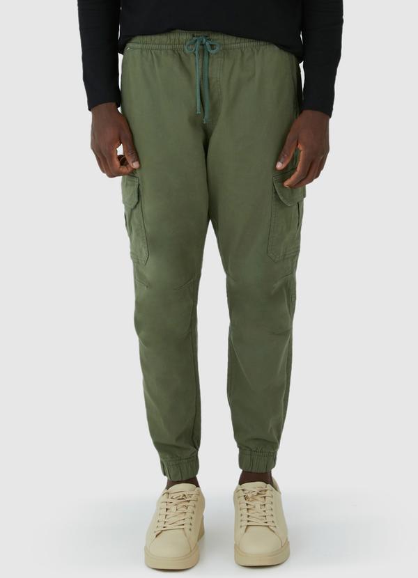 Vista 2 Calça Jogger Cargo em Sarja Verde Malwee Malwee