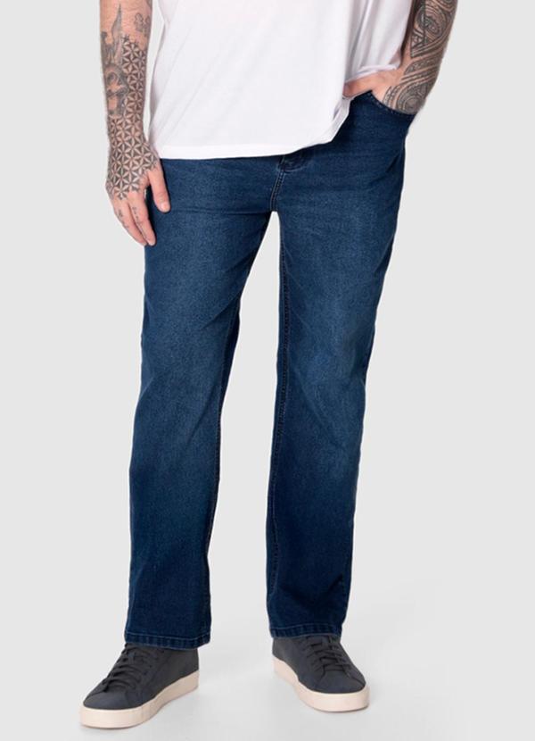 Calça Slim Jeans Estonada Plus Azul