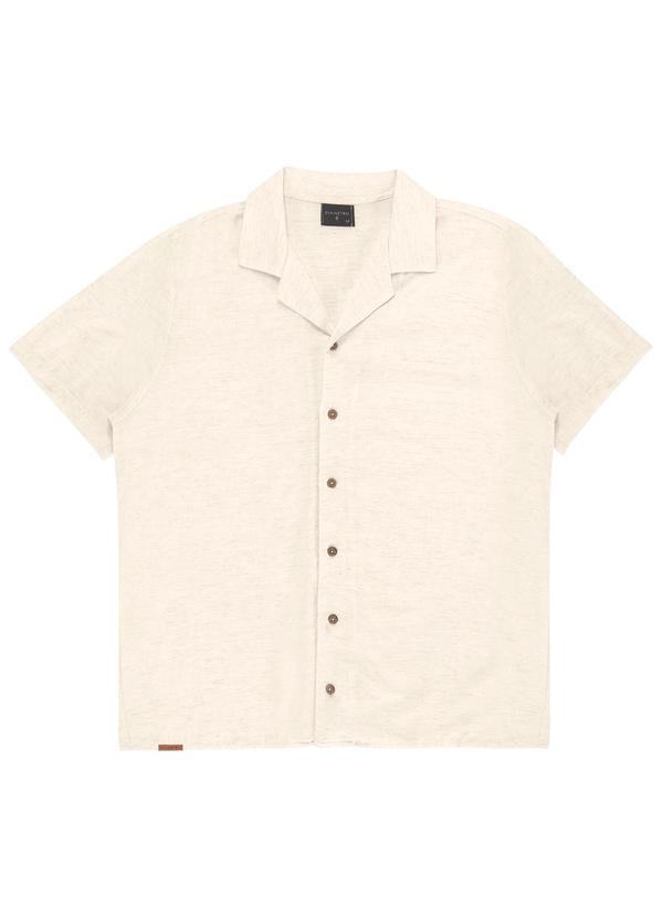 Camisa em Viscolinho Masculina Bege