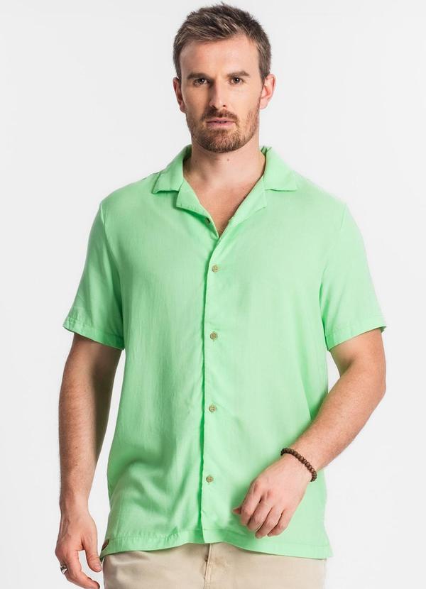 Camisa em Viscolinho Masculina Verde