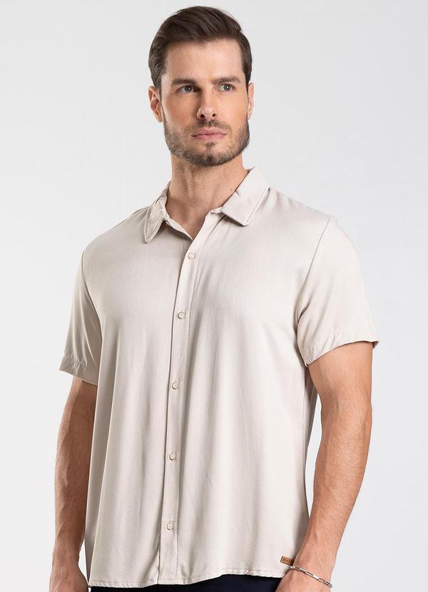 Vista 2 Camisa Masculina Bege Diametro Diametro