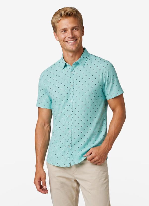 Camisa Masculina em Viscose Verde
