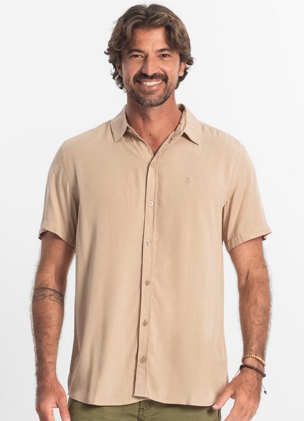 Camisa Masculina Viscolinho Marrom