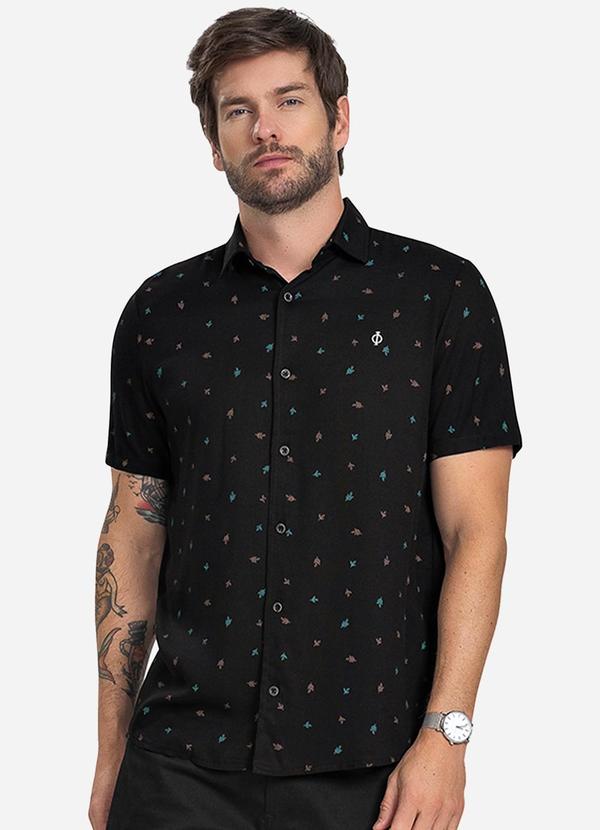 Camisa Masculina Viscose Preto