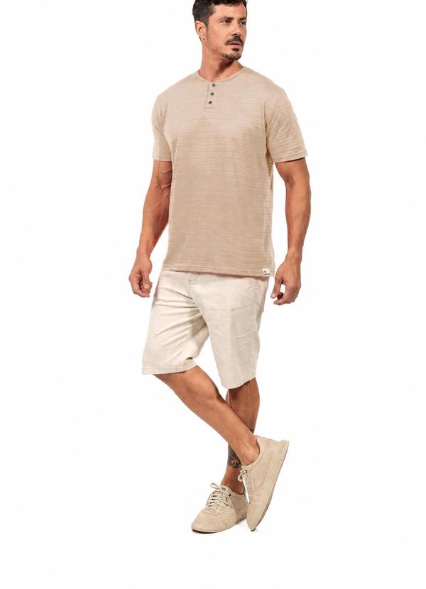 Camisa Piquet Masculina Bege