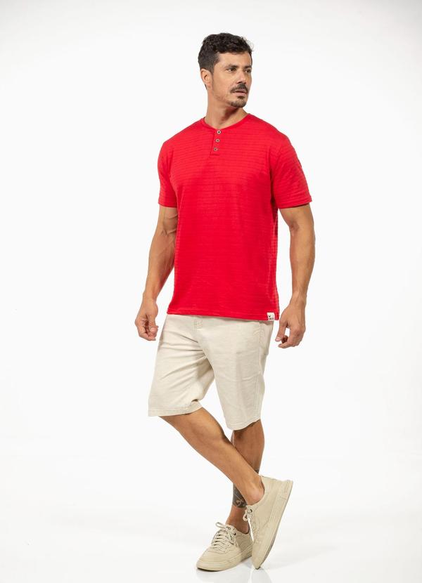 Camisa Piquet Masculina Vermelho