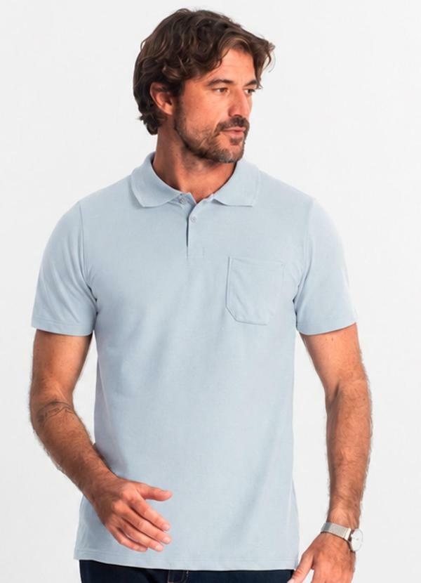 Camisa Polo Masculina Azul
